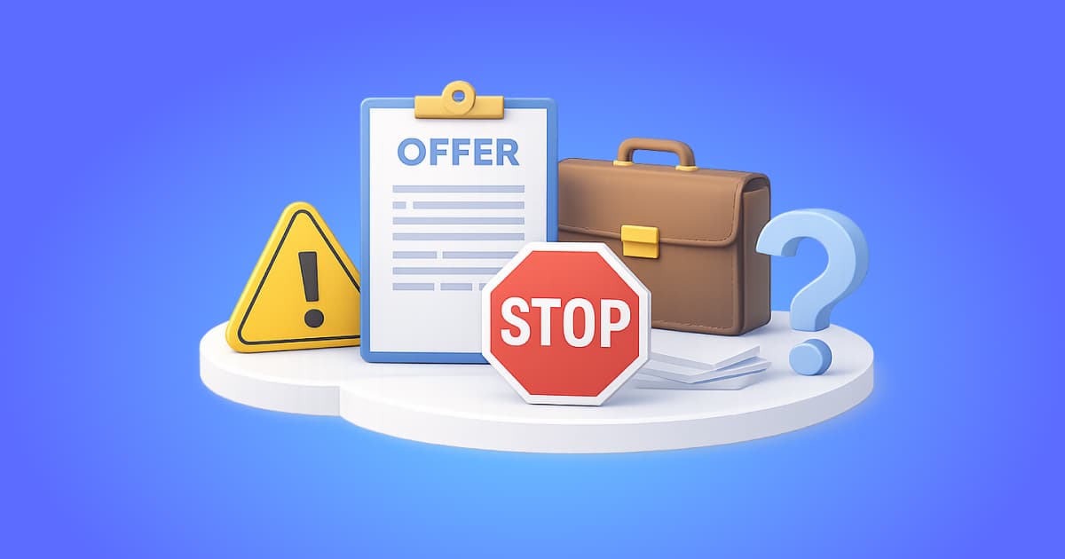 Это не твой оффер. Как на первых этапах понять, что выбрал плохую компанию