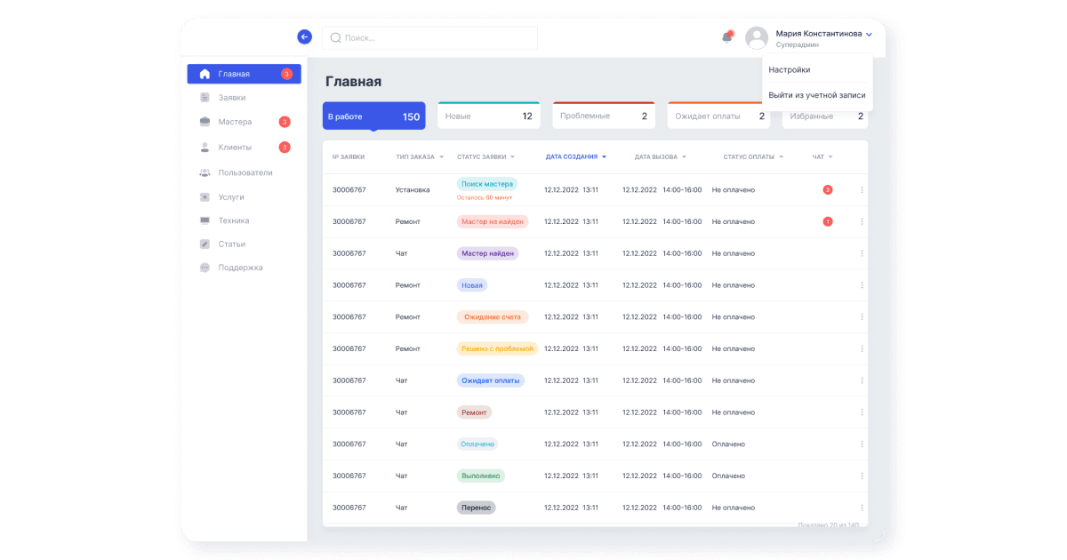 ERP / CMMS система для сервисного бизнеса и управления ТОиР