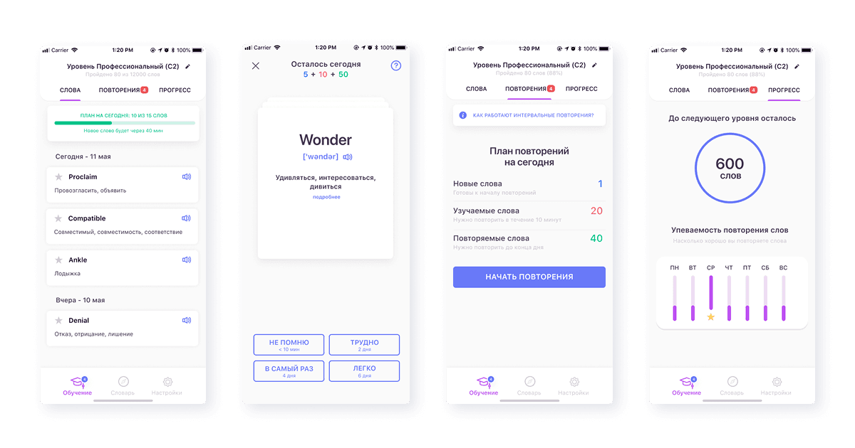 Мобильное EdTech-приложение для изучения английской лексики